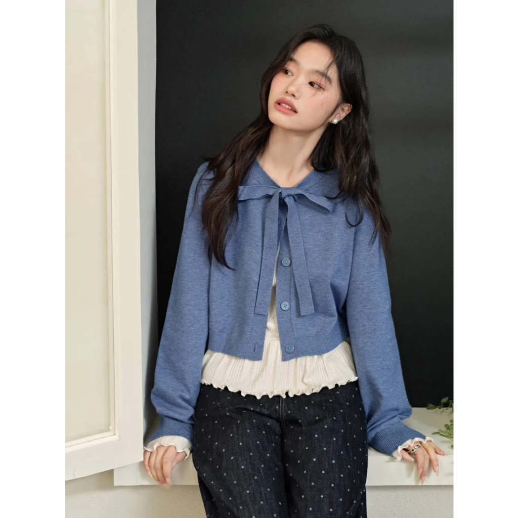 [พร้อมส่ง/Preorder] KUOSE : Cropped Cardigan