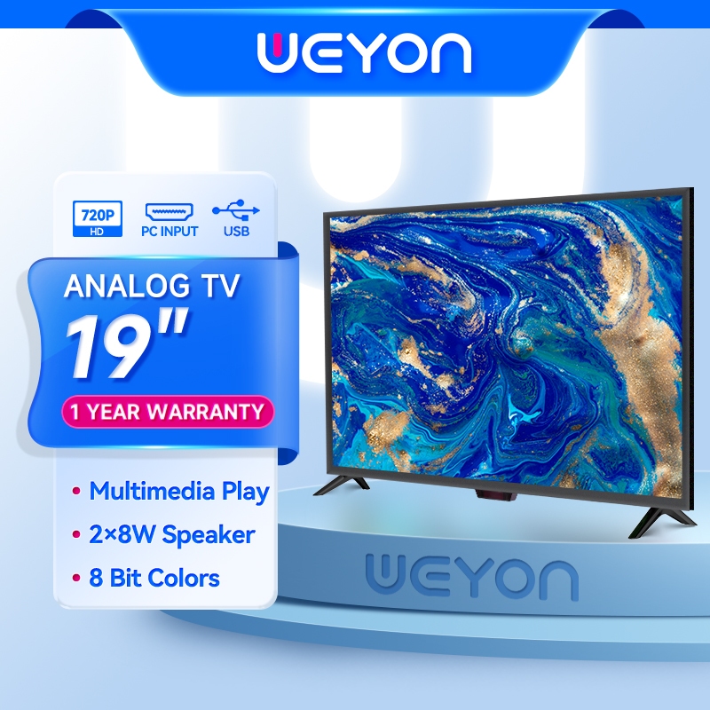 WEYON ทีวียอดนิยม 19นิ้ว มัลติฟังก์ชั่  Led  TV หลายพอร์ต USB+AV+VGA