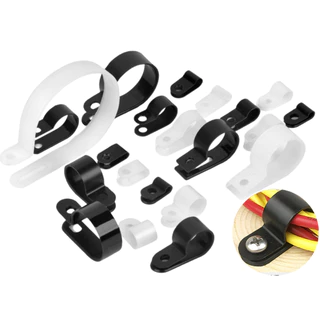 เคเบิ้ลแคลมป์ Cable Clamp 10,50/ชิ้น พลาสติกไนลอน ตัวR,ตัวU จัดเก็บสายไฟ ตัวล็อคสายไฟ กิ๊ปยึดสายไฟ