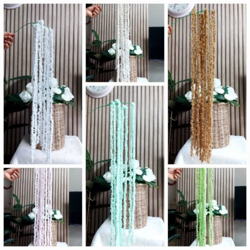 ดอกไม้ปลอม,ดอกผักโขม ยาว60cm ดอกไม้ประดิษฐ์ประดับฉากงานแต่ง
