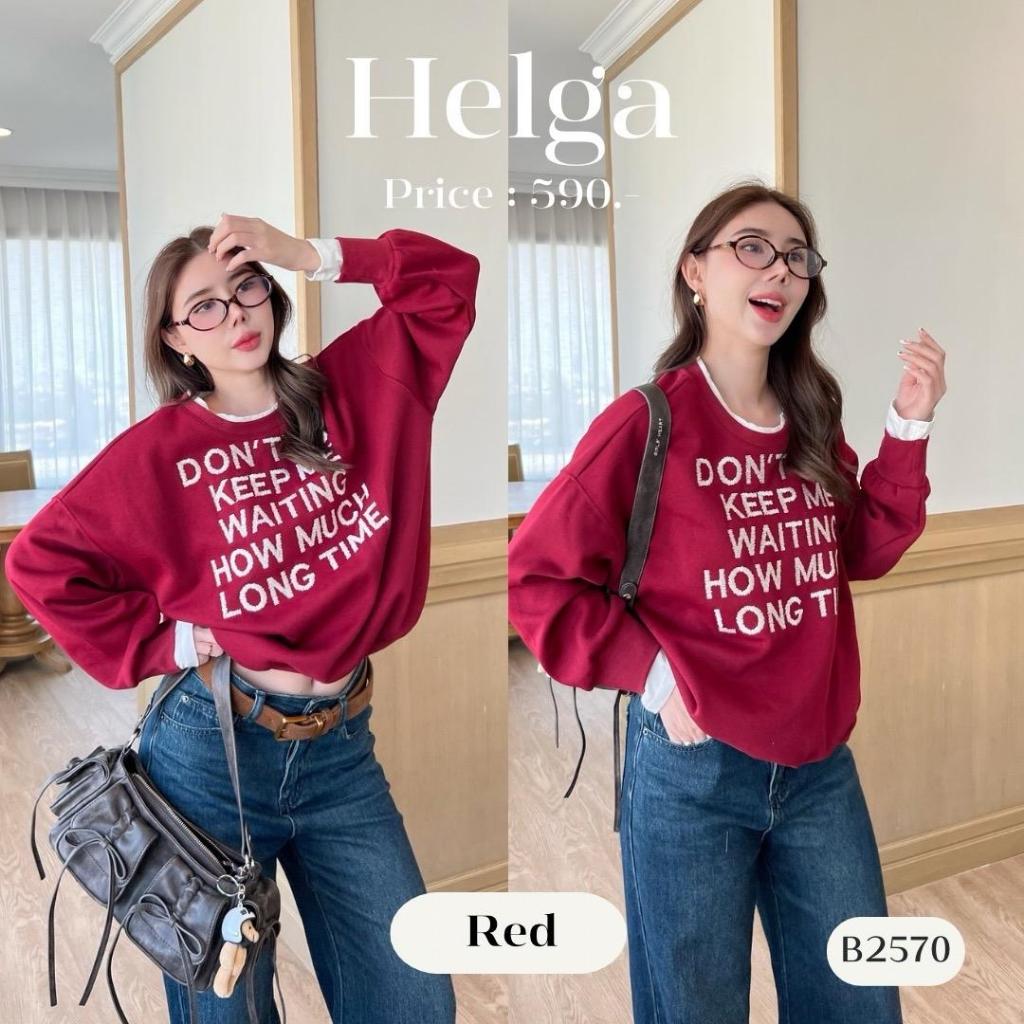 เสื้อแขนยาวสเวตเตอร์ ดีเทลแต่งเชิ้ตด้นใน Clothing ผู้หญิง  B2570 l HELGA - รูปที่ 7