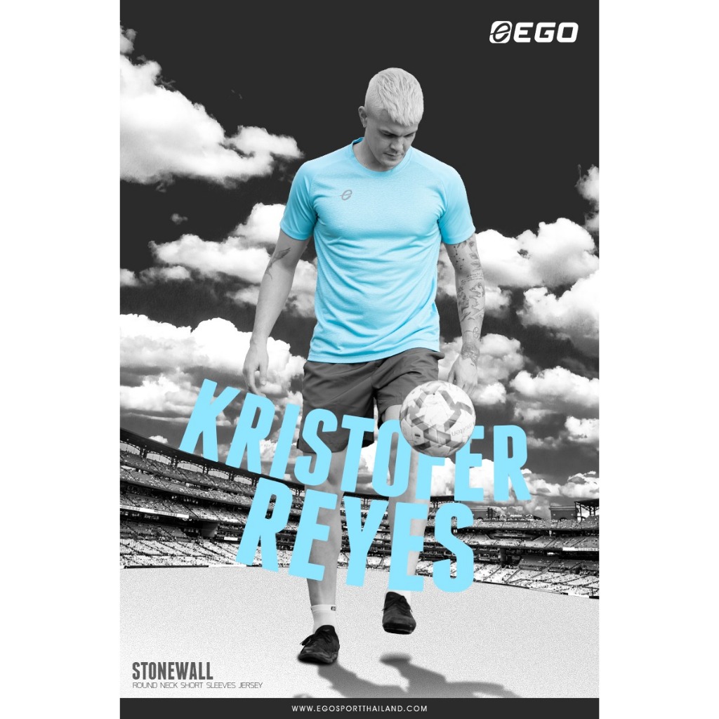 [EG1020] เสื้อฟุตบอลคอกลมผ้าทอลายแขนสั้น EGO SPORT - รูปที่ 3