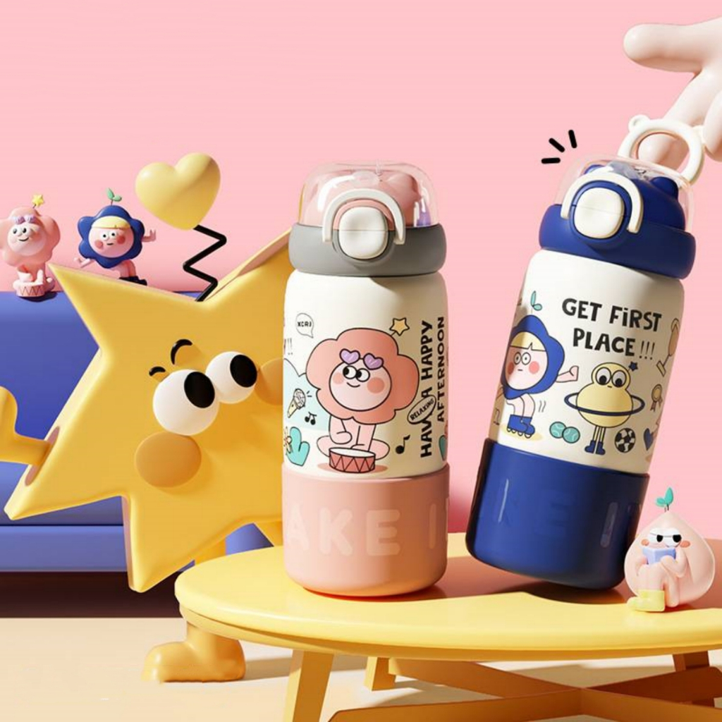*พร้อมส่ง* 500 ml แก้วน้ำเก็บความเย็น ทำจากส 316 แตนเลสคุณภาพดี  กระติกน้ำเก็บอุณหภูมิ สีพาสเทลน่ารัก