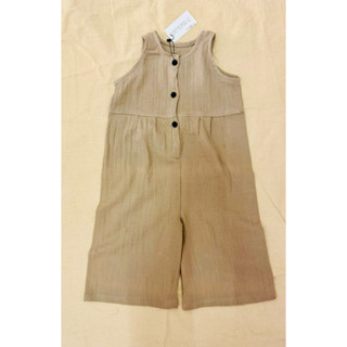 ชุดรอมเปอร์เด็กผ้าฝ้ายสาลู2ชั้นพร้อมกระดุมหน้าขาห้าส่วนใส่ได…