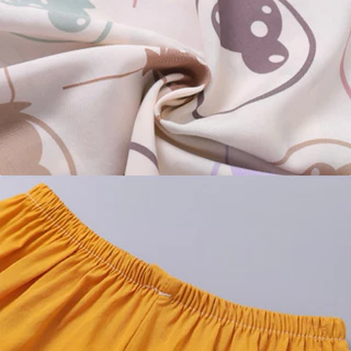 ชุดนอนเด็ก ชุดใส่เล่นเด็ก ชุดแขนสั้นขาสั้น พร้อมส่งจากไทย ไซส์ 100-150