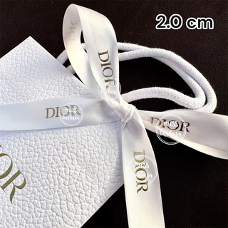 ริบบิ้นแบรนด์เนม Dl0R ของแท้ กว้าง 2.0 cm ริบบิ้นผูกของขวัญ โบว์ผูกผม
