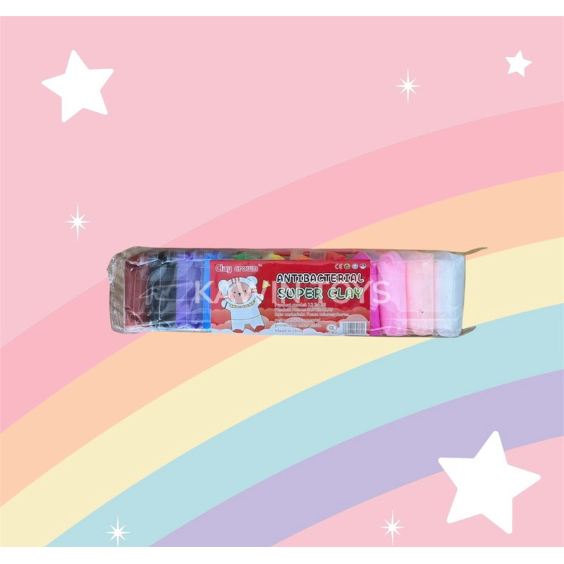 ของเล่น ดินเบา แป้งโด 1เเพ็ค มี12สี ความยาว 22ซม. (ราคา 140บาท ได้ 12เเพ็ค)