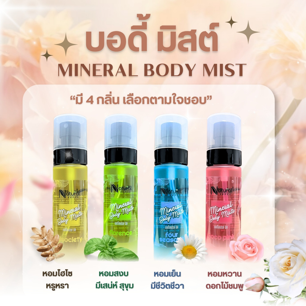 บอดี้ มิสต์ Perfume Body Mist น้ำหอมฉีดผิวกาย น้ำหอม ผสมน้ำแร่ วิตามินบำรุงผิว หอมติดผิว 100ml.