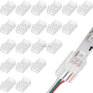 ข้อต่อเชื่อมสายไฟและไฟเส้น 3 พิน ไม่ต้องบัดกรี สำหรับไฟ​LED ARGB/RGBIC กว้าง 10 มม. WS2811, WS2812B, WS2814, SK6812