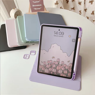 Gen11เคสfor ไอแพดหมุนได้360 ํตั้งได้ นอนได้ พร้อมช่องใส่ปากกา เคสfor ipad10 Gen7/8/9 Air4/5/Air6 Air7 Air8 mini6/7 pro11