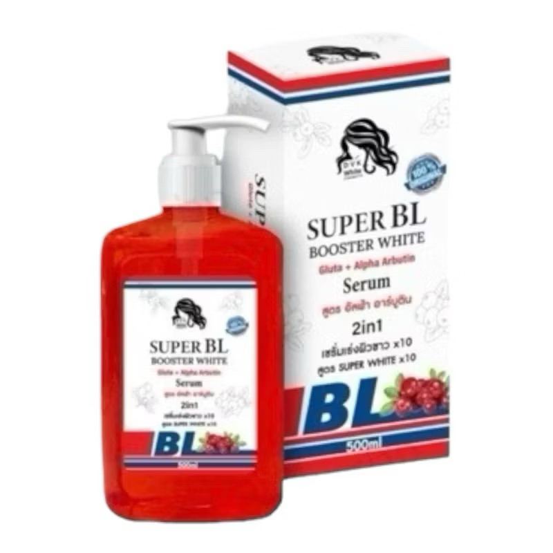 Super BL Booster White Gluta Alpha Arbutin Serum 500ml. เซรั่มBLกิโล (ขวดแดง)