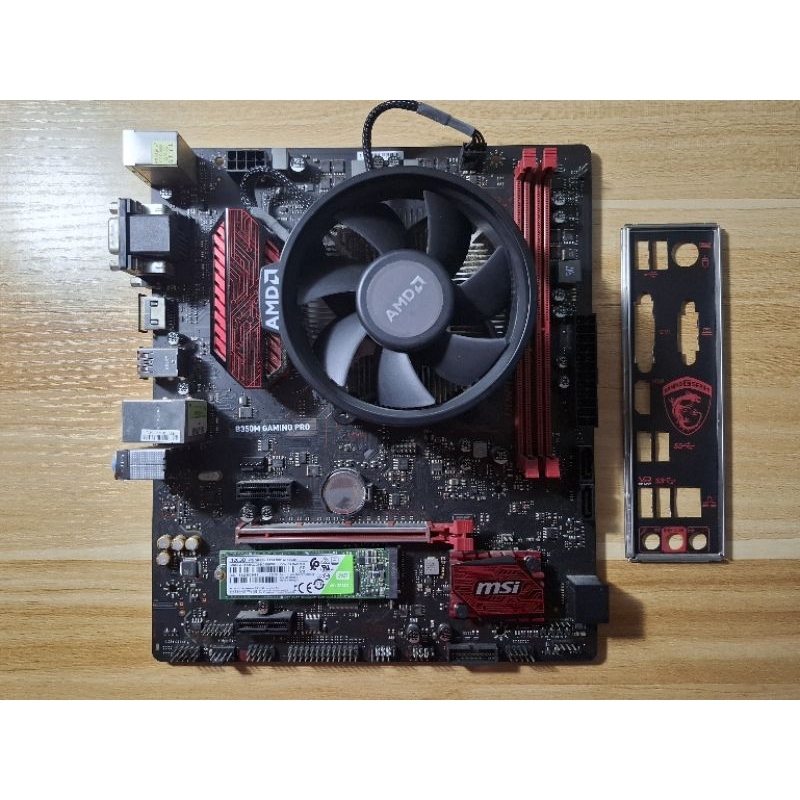CPU RYZEN 5 1400 + MSI B350M GAMING PRO + SSD SATA 120GB