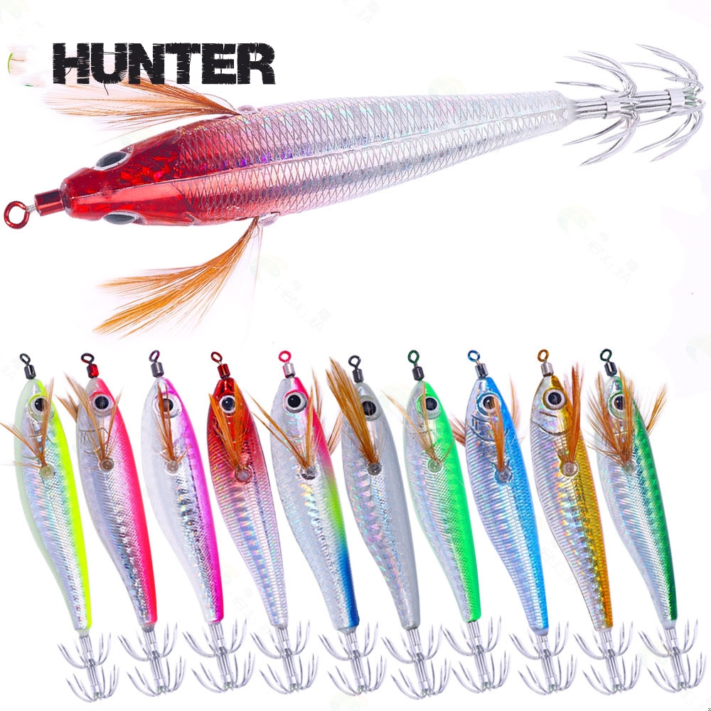 【HUNTER 2025】เหยื่อตกปลาหมึก เรืองแสง 10CM | 9G น้ำหนักเบา | ทนทาน ล่อหมึกดี | สินค้าพร้อมส่ง