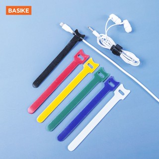 BASIKE ของขวัญ สายเคเบิลเคเบิลชุด Nylon tape glue cable For …