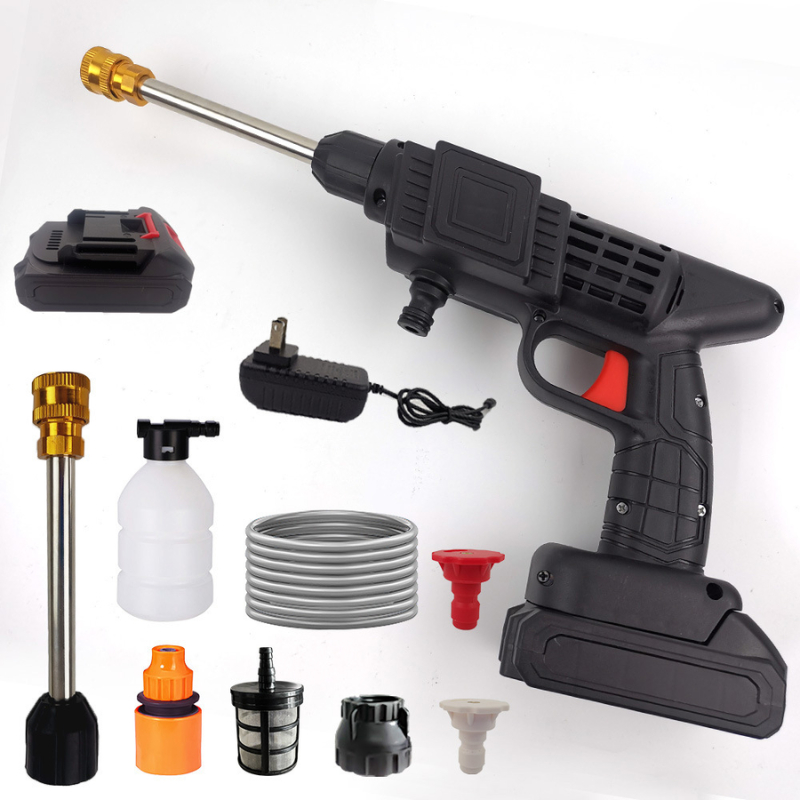 ปืนฉีดน้ำแรงดันสูง 23000mah*2 ฟรีแบต 2 ก้อน เครื่องฉีดน้ำแรงดันสูง รับประกันคุณภาพ B0217 - รูปที่ 3