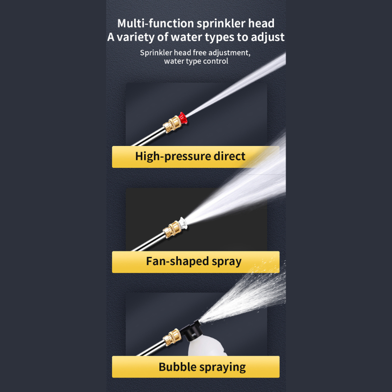 ปืนฉีดน้ำแรงดันสูง 23000mah*2 ฟรีแบต 2 ก้อน เครื่องฉีดน้ำแรงดันสูง รับประกันคุณภาพ B0217 - รูปที่ 5