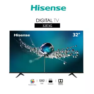 [Presale พร้อมส่ง 31 สค] Hisense ทีวี 32 นิ้ว HD Digital TV Audio DVB-T2 / USB2.0 / HDMI /AV รุ่น 32E3G