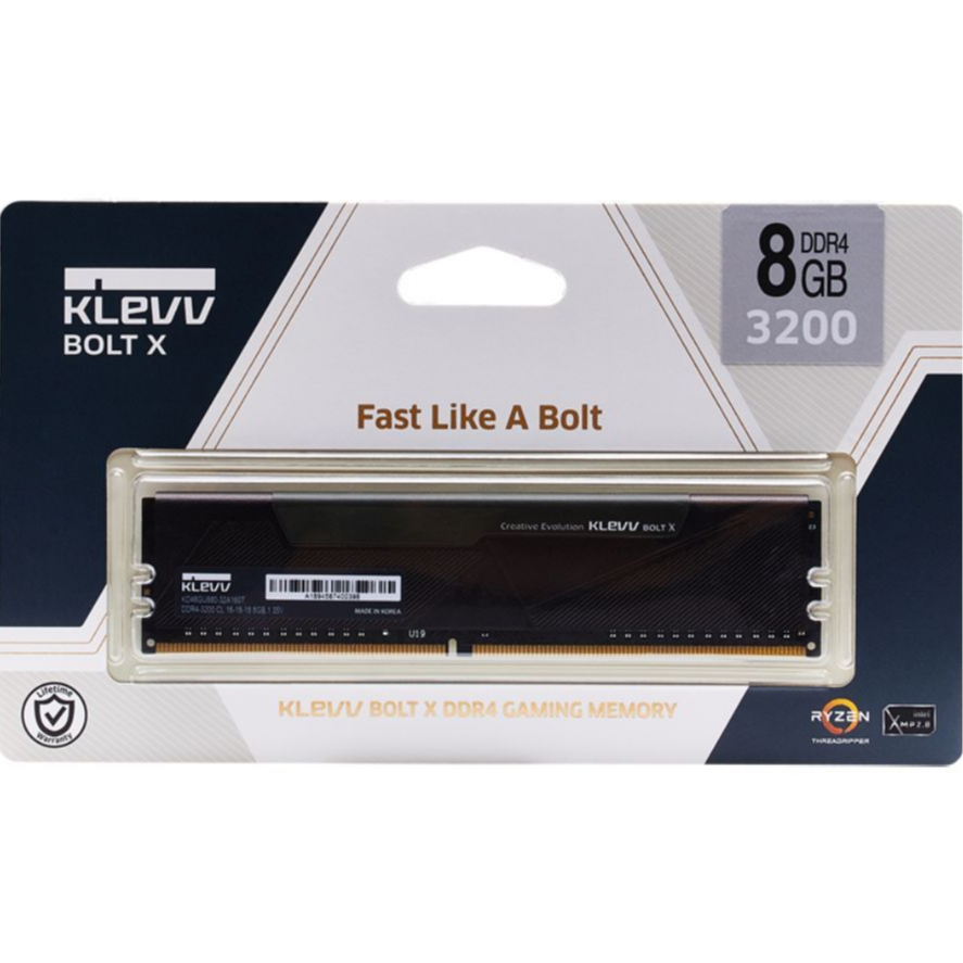 KLEVV BOLT X DDR4 OC Gaming MEMORY 8GB 3200MHz