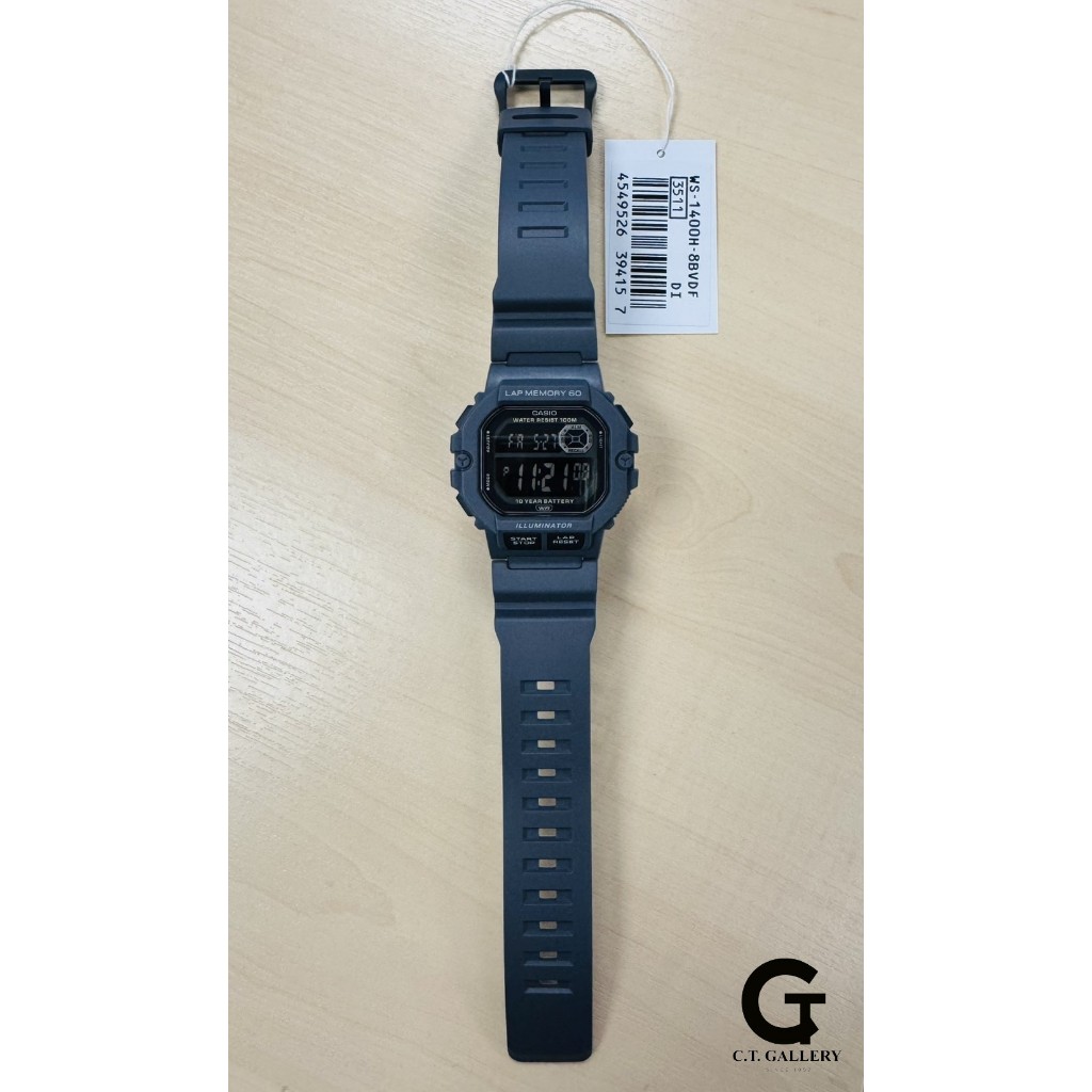 Casio นาฬิกาข้อมือผู้ชาย รุ่น WS-1400H-8BVDF Sporty Men's Watch Quartz - รูปที่ 3