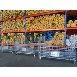 ตะแกรงเหล็กพับได้ มีล้อ รับน้ำหนัก500-800kg ตะแกรงเหล็กมีล้อ พับเก็บได้ วางทับได้4ชั้น ที่เก็บของอเนกประสงค์