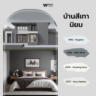Worldpaint WorldTone 4 in 1 สีทับหน้าผสมรองพื้น ทาผนัง ทาฝ้า สีทาบ้านมินิมอล ขนาด 3 ลิตร แถมฟรีลูกกลิ้ง ขนาด 4 นิ้ว