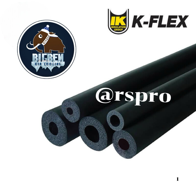 ฉนวนหุ้มท่อน้ำยาแอร์ K-FleX #หนา 3/4 (6หุน) ยาว 180 CM.#อินซู#ท่อแอร์