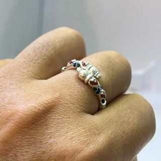 แหวนเงินสุโขทัย เงิน99.9% แบบหลอดหนา ทน