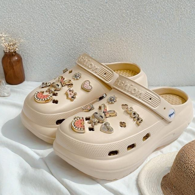 🔥Attitude🔥 (มีของทุกสี/ไซส์) รองเท้าหัวโต รองเท้าผู้หญิงแฟชั่น ส้นสูง หนา 6 ซม พ