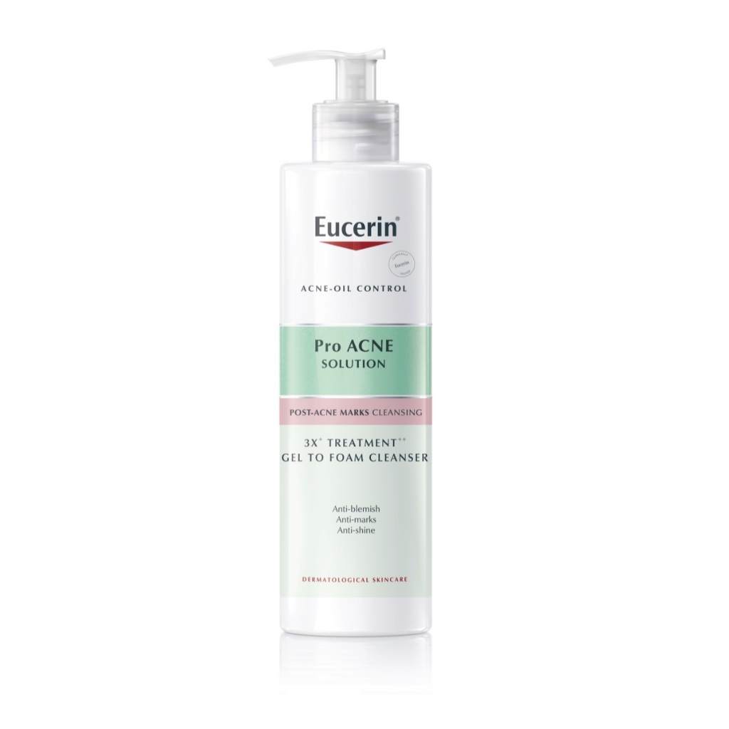Eucerin ยูเซอริน โปร แอคเน่ โซลูชั่น 3เอ็กซ์ ทรีตเมนต์ เจล ทู โฟม คลีนเซอร์