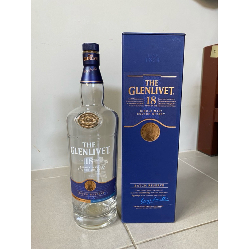 ขวดเหล้าเปล่า GLENLIVET 18ปี ขนาด1ลิตร