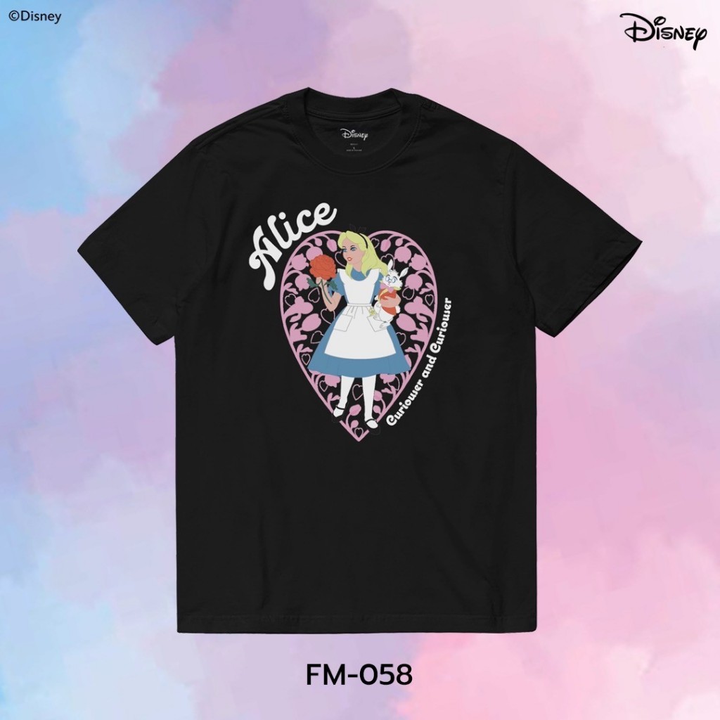 Power 7 Shop เสื้อยืดลาย "Alice in Wonderland" ลิขสิทธิ์แท้ดิสนีย์ (FM-058)