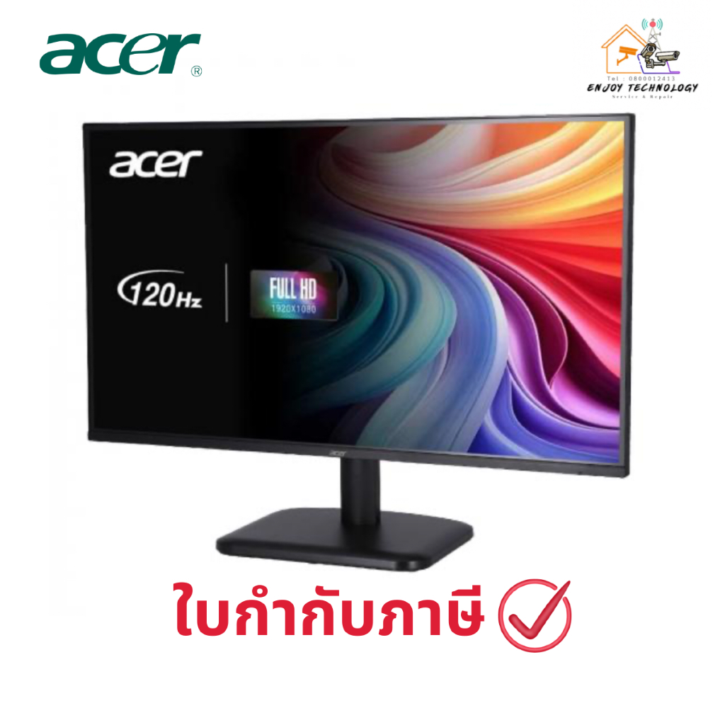 จอคอมพิวเตอร์ Acer Monitor LED 24.5 นิ้ว EK251Q Gbmix (UM.KE1ST.G01) ประกันศูนย์