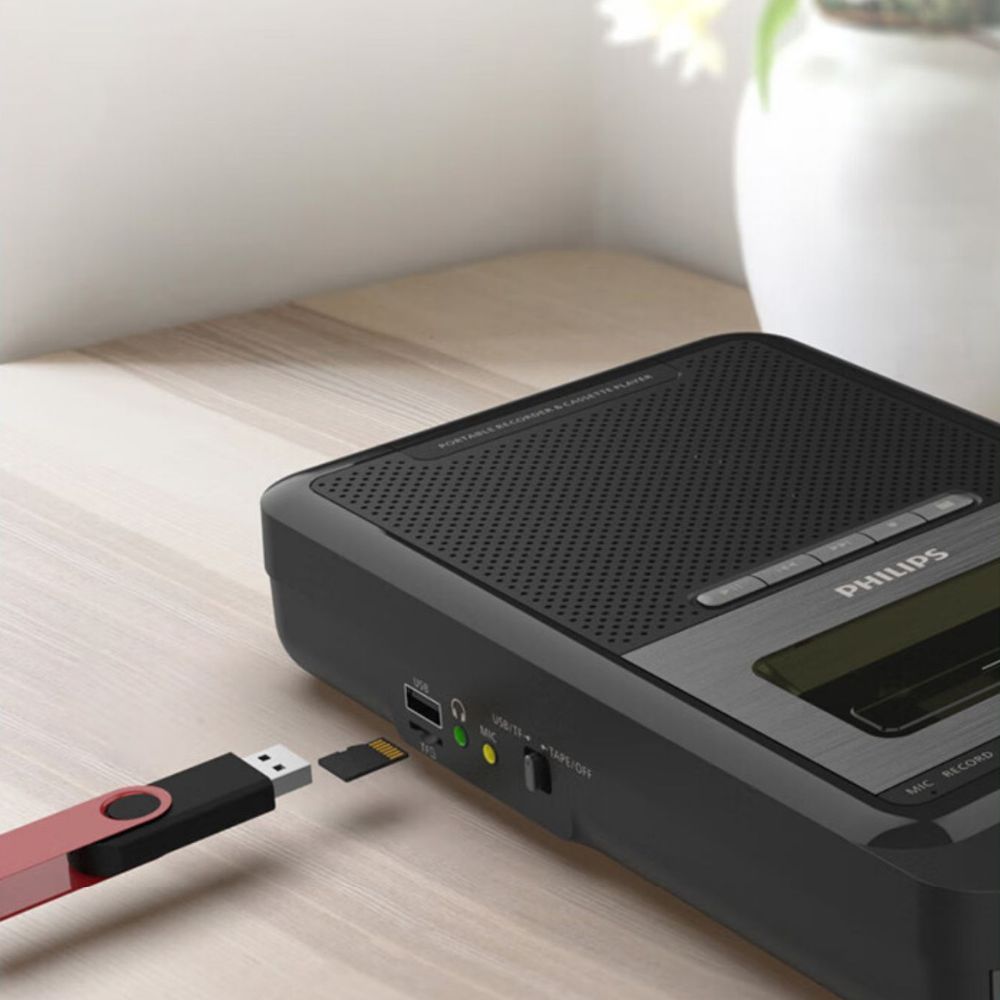 ( พร้อมส่ง ) PHILIPS เครื่องเล่นเทปคาสเซ็ท เทปนอน USB, TF CARD / Portable Cassette Player TAR5109