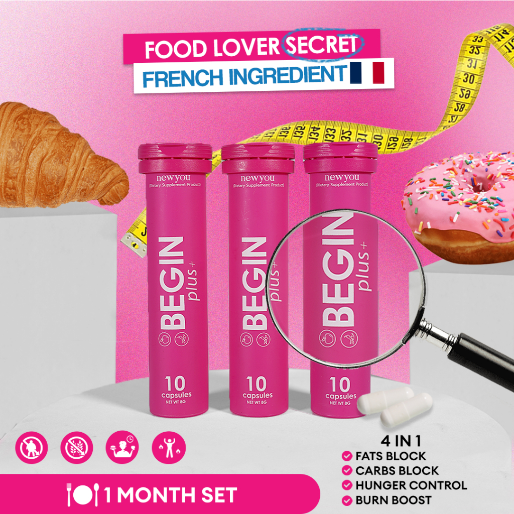 30 วัน | Begin Plus+ : ตัวช่วยก่อนอาหารเม็ดเดียว 4in1 สูตรลับ Food Lover by mojiko