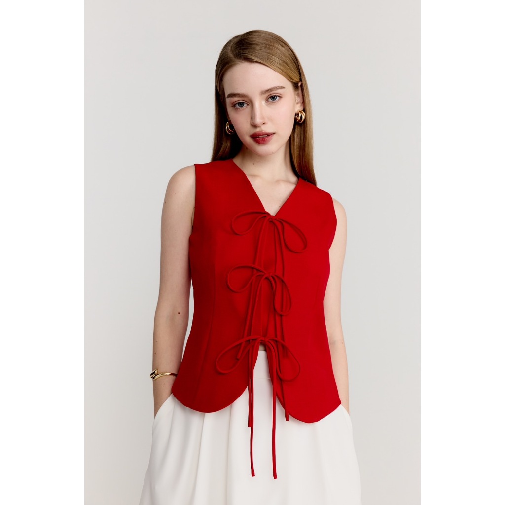 MAVE เสื้อ รุ่น Bow vest สี Red