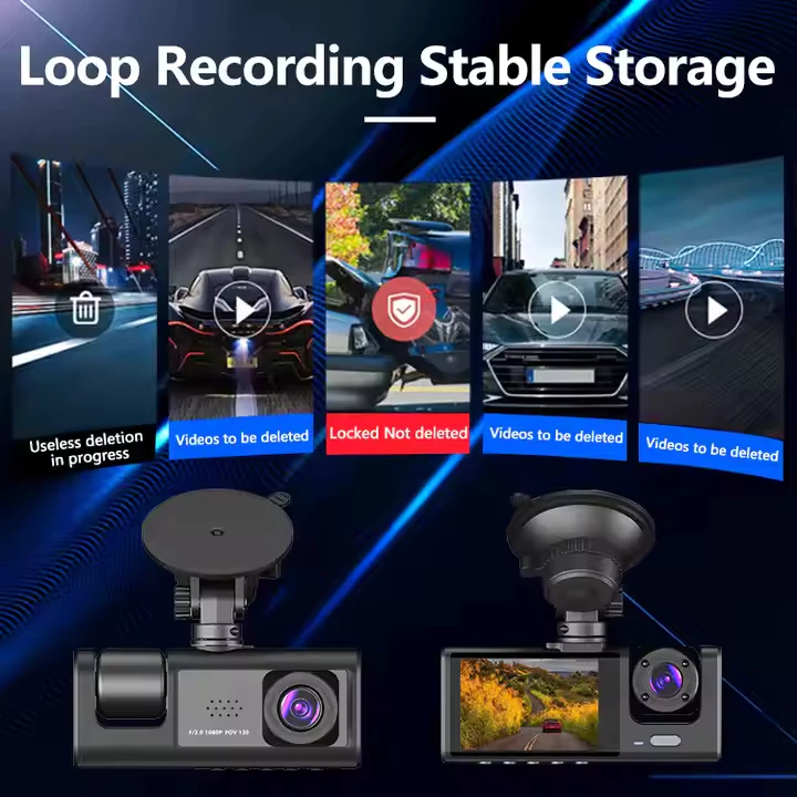 CACO กล้องติดรถยนต์ 3 เลนส์ 1080P Dash Cam HD Night Vision S1 thumbnail 8