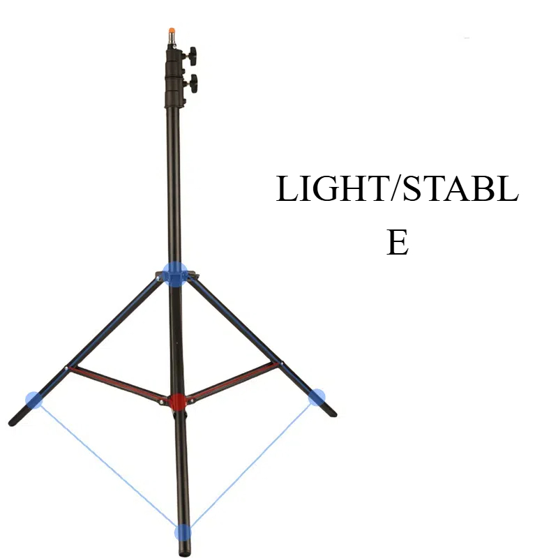 ขาตั้งไฟ 2.8 ม อลูมิเนียมอัลลอย เบาะสปริง ขั้วต่อสกรูมาตรฐานสากล1/4นิ้ว Light Stand 2.8M - รูปที่ 2