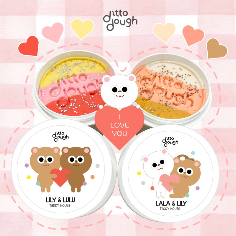 Ditto dough 🧸 Teddy House แป้งโดว์โฮมเมด ตีมเทศกาลวาเลนไทน์ น้องหมีน่ารัก