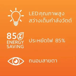 Lamptan หลอดไฟไฮวัตต์ LED Bulb สว่างมาก 25W 35W 45W 60W แสงขาว หลอดไฟกำลังวัตต์สูง รุ่นกลอส E27 Gloss high watt ขั้วE27
