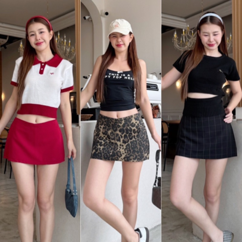 Cayla luv skirt กระโปรงเอวต่ำ มีซับกางเกง🔥พร้อมส่ง