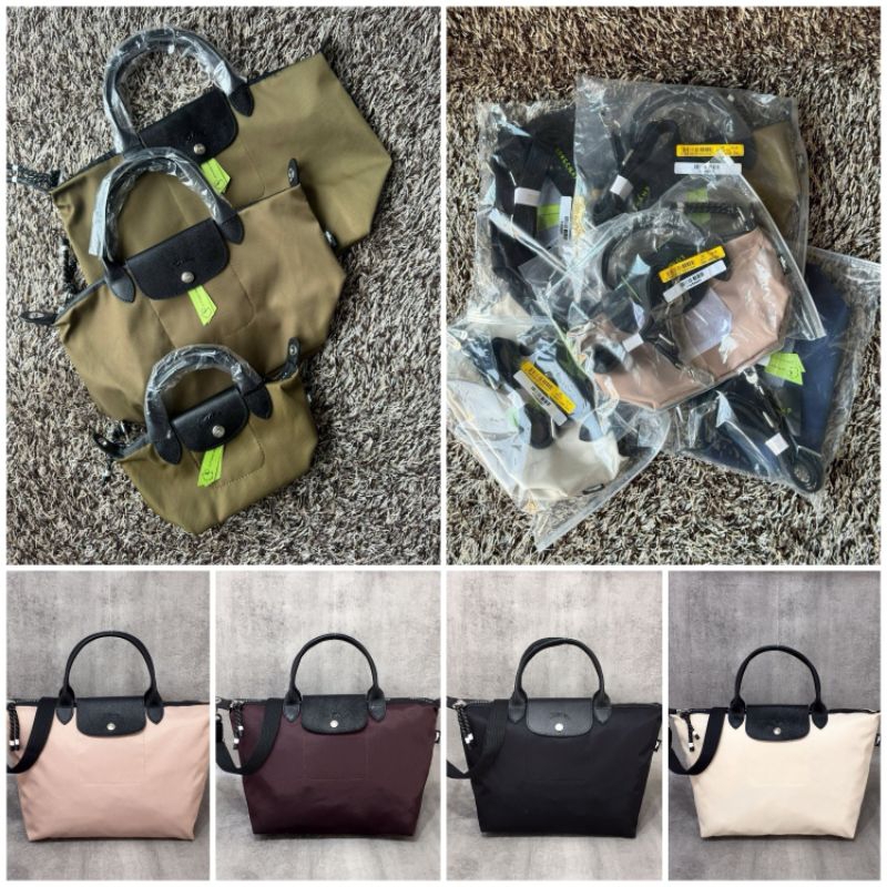ปรับถอดสาย (การ์ด/ถุงกระดาษ) FRANCE ถือ/สะพายข้าง Econyl ไนล่อน XS/S/L Le Pliage Energy Top Handle กระเป๋าผู้หญิง