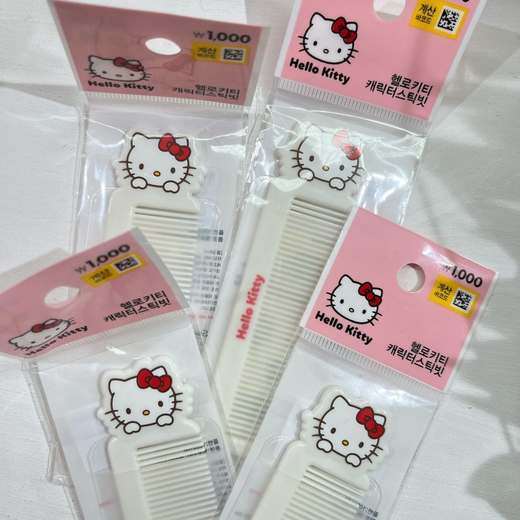 ❤️(พร้อมส่ง!!!) ❤️ หวีขาวพกพา kitty จากเกาหลี Diso เกาหลี Hello kitty น่ารักมากๆ