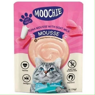 Moochie อาหารเปียกแมว มูชี่ ไม่เติมเกลือ เพื่อสุขภาพน้องแมวขนาด 70 g (12ซอง)