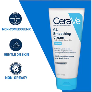 ใช้โค้ดส่วนลด✅Cerave SA Smoothing Cream 177ml