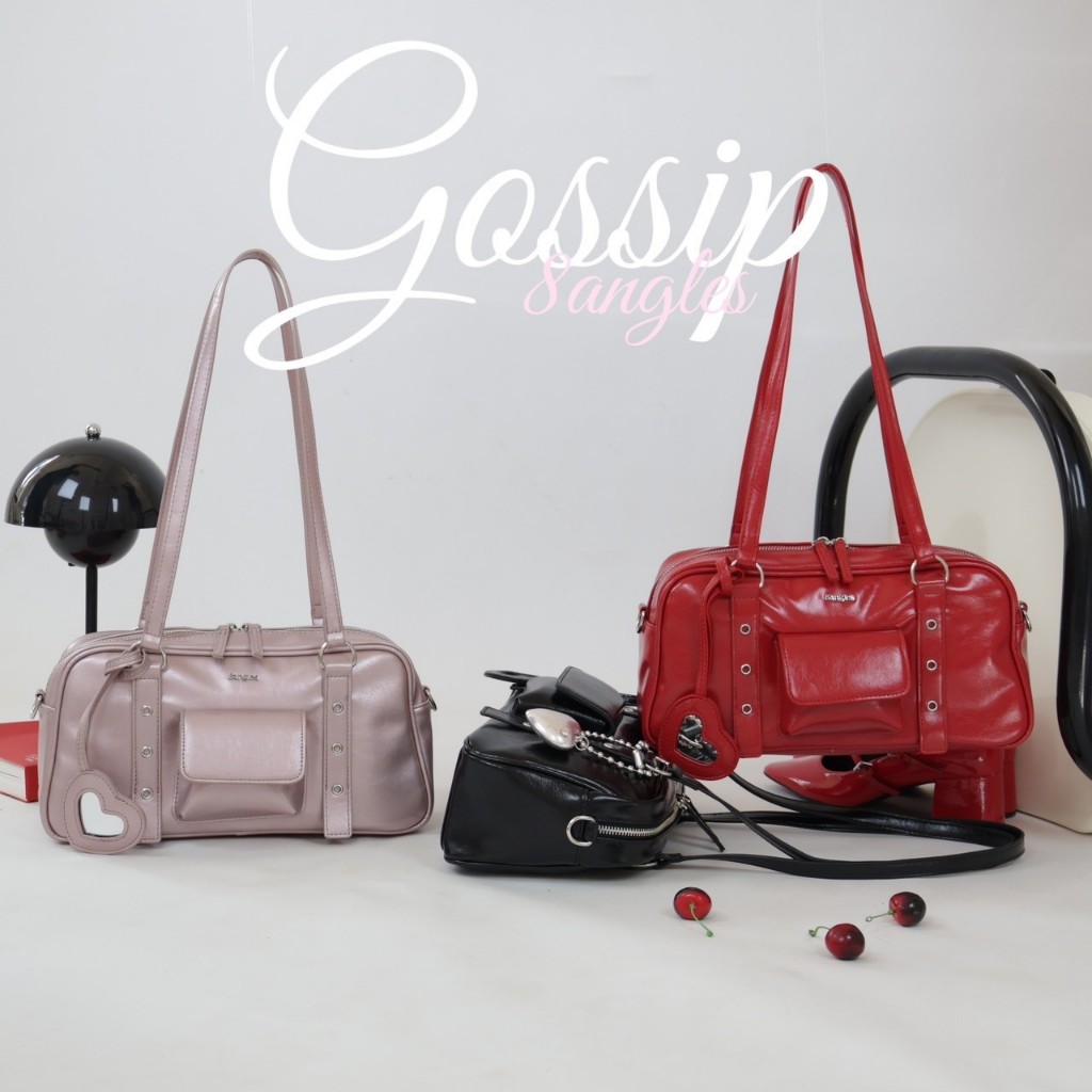 8anglesshop - 💗🎧กระเป๋า Gossip (Ballet bag) ขนาด11นิ้ว ฟรี กระจกหัวใจ + สายยาว by 8angles shop D090