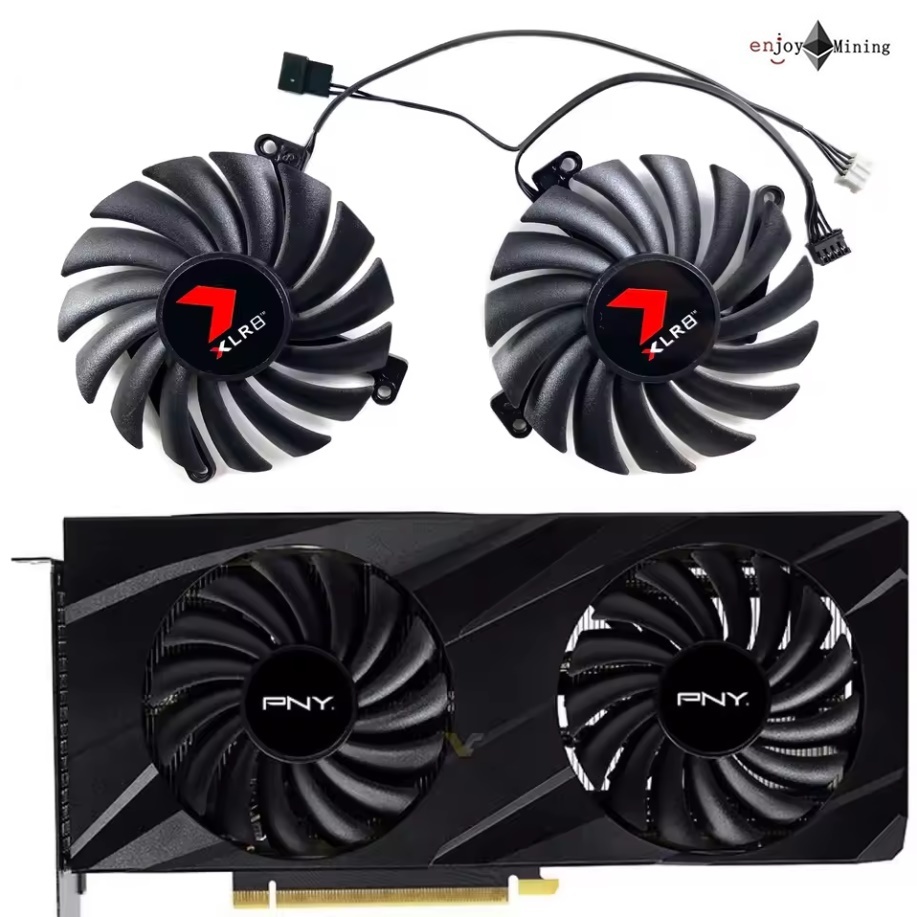 พัดลมการ์ดจอ PNY GeForce RTX 3060 3060ti VERTO Dual Fan Graphics Card cooling Fan CF-12910S