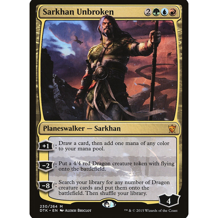 Sarkhan Unbroken DTK Dragons of Tarkir การ์ด Magic the Gathering [MTG] ของแท้
