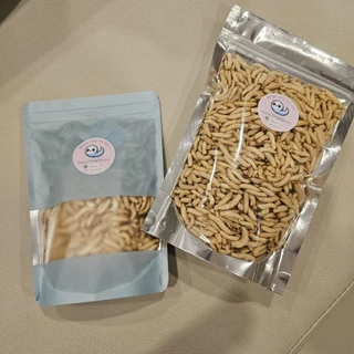 [ ถุงใหญ่ ] หนอนแว๊กซ์ฟรีซดราย หนอนน้ำผึ้ง สำหรับ ชูการ์ เม่นแคระ กระรอก บุชเบบี้ เมียแคท ลิง