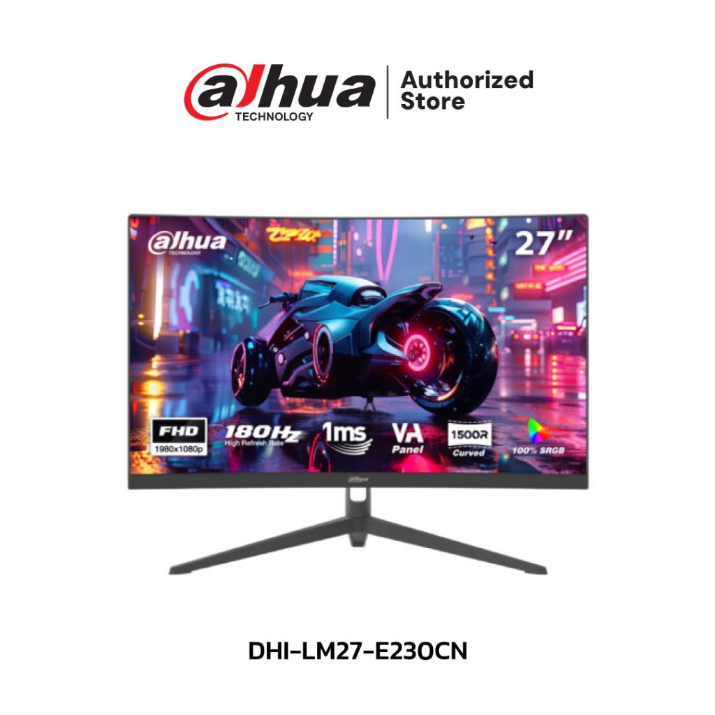 DAHUA จอมอนิเตอร์ 27 นิ้ว VA FHD(1920×1080)(180Hz) Curved รุ่น DHI-LM27-E230CN