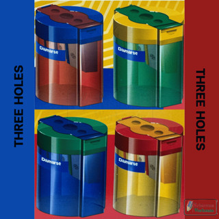 Daimarse DMS-152 คละสี 1 ชิ้น กบเหลาดินสอ 3 รู Three-Hole PE…